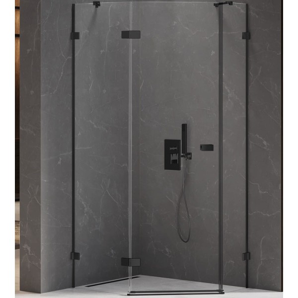 New Trendy Avexa kabina 5-kątna asymetryczna 1000x800x2000 mm black
