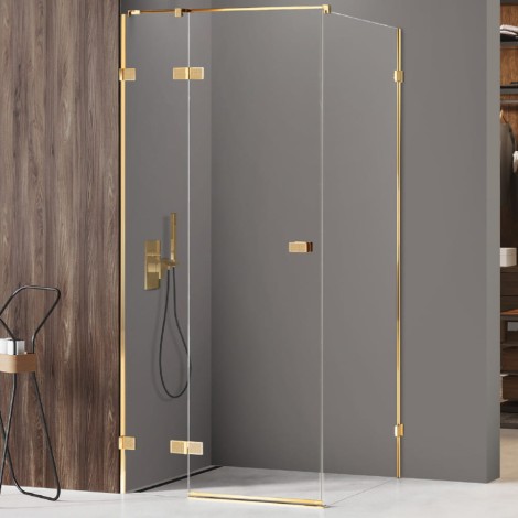 New Trendy Avexa XR kabina prostokątna 1000x800x2000 mm gold shine