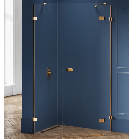 New Trendy Avexa kabina pięciokątna 1000x800x2000 mm gold brushed