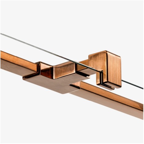 New Trendy Avexa kabina prostokątna 1200x800x2000 mm copper brushed