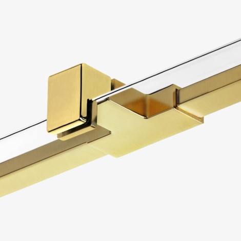 New Trendy Avexa kabina 5-kątna asymetryczna 1000x800x2000 mm gold brushed