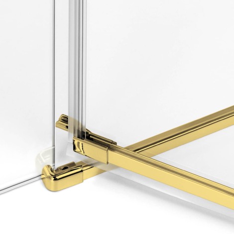 New Trendy Avexa kabina 5-kątna asymetryczna 1000x800x2000 mm gold brushed