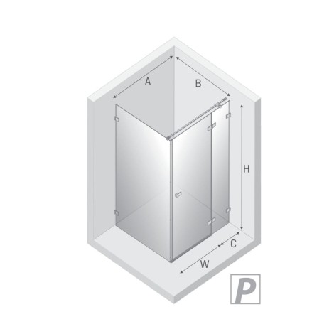 New Trendy Avexa XR kabina prostokątna 1200X900X2000 mm black