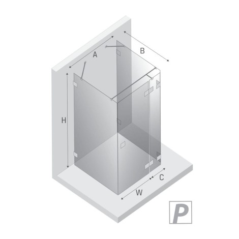New Trendy Avexa kabina prostokątna 1200x900x2000 mm gunmetal brunshed