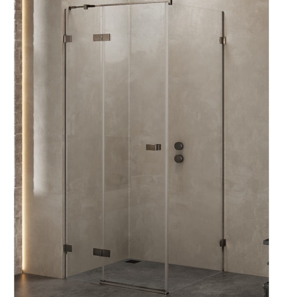 New Trendy Avexa kabina kwadratowa 900x900x2000 mm gunmetal brushed