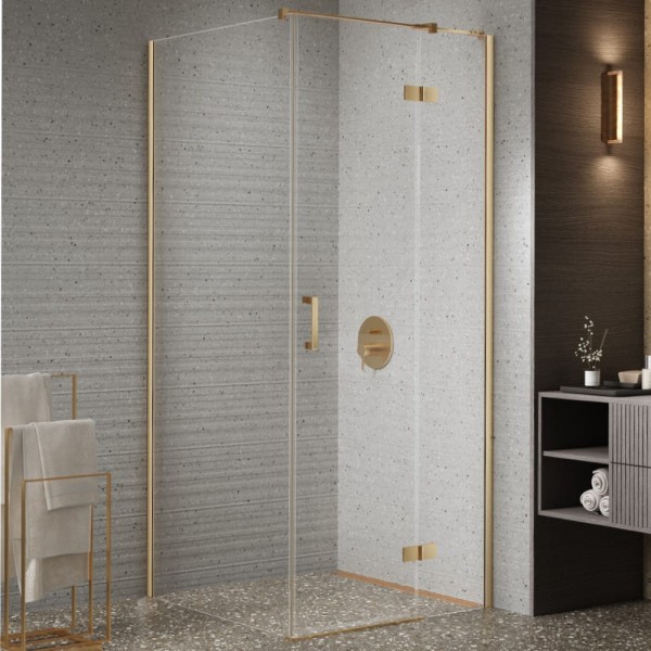 New Trendy Nesta kabina prostokątna 1000x800x2000 mm  gold brushed