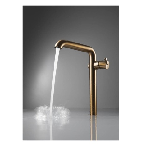 Deante Silia bateria umywalkowa z prostokątną wylewką brąz szczotkowany