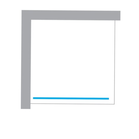 New Trendy Avexa kabina walk-in 900x2000 mm gunmetal brushed