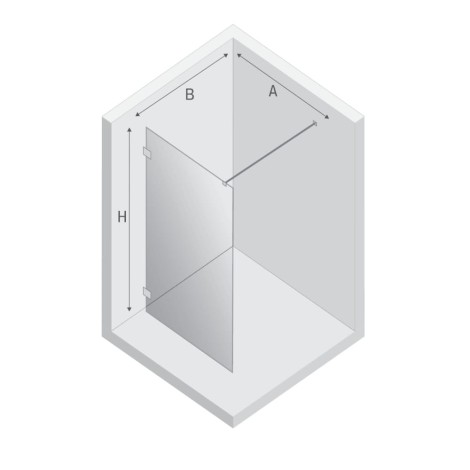 New Trendy: Eventa KABINA WALK-IN 1400x2000 mm gold shine