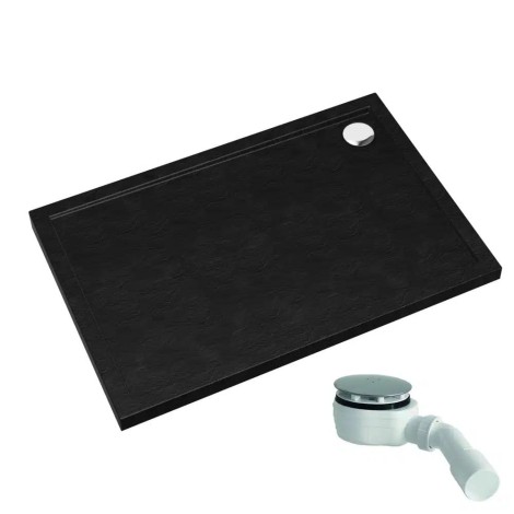 Schedpol New Caspar black stone brodzik prostokątny 80x120cm