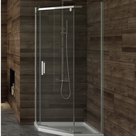 New Trendy New Komfort kabina pięciokątna U 1000x800x1950 mm chrom