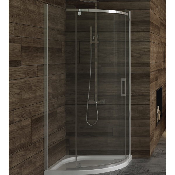 New Trendy New Komfort R55 kabina półokrągła 900x900x1950 mm chrom