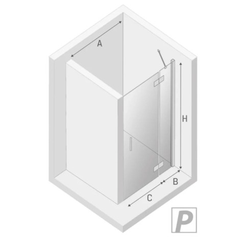New Trendy New Renoma drzwi wnękowe 900x1950 mm chrom