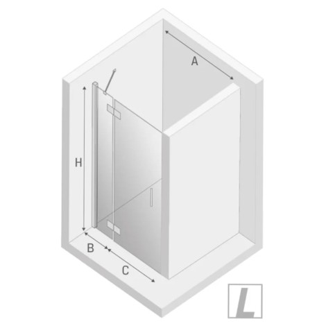 New Trendy New Renoma drzwi wnękowe 1200x1950 mm chrom