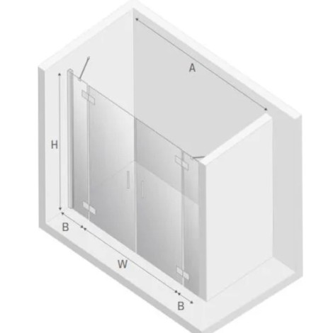 New Trendy New Renoma drzwi wnękowe 1500x1950 mm chrom