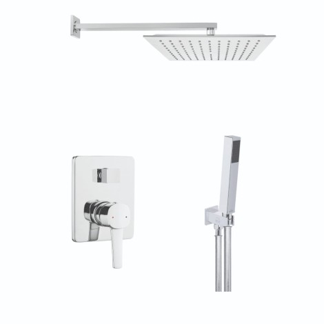 Invena Glamour deszczownia zestaw podtynkowy z baterią chrom