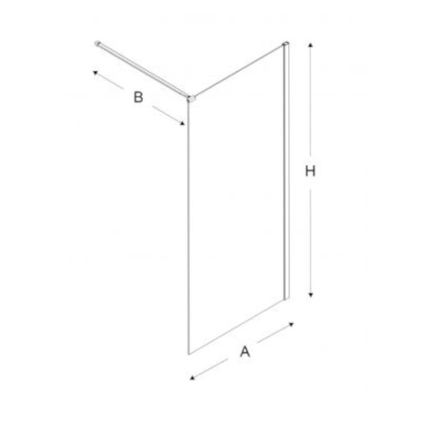 New Trendy Velio kabina walk-in 700x2000 mm chrom