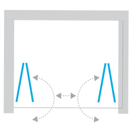 New Trendy New Soleo drzwi wnękowe U 1700x1950 mm chrom