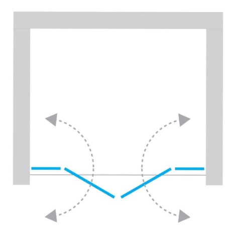 New Trendy New Soleo drzwi wnękowe U 1600x1950 mm chrom