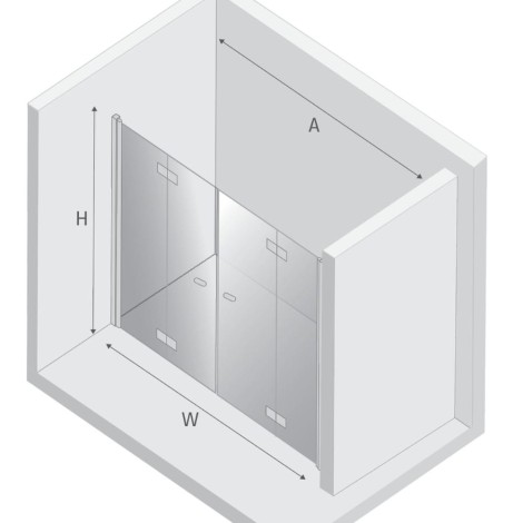 New Trendy New Soleo drzwi wnękowe U 1700x1950 mm chrom