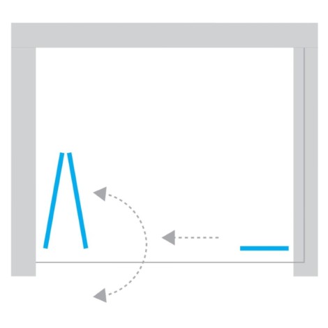 New Trendy New Soleo drzwi wnękowe 1000x1950 mm chrom