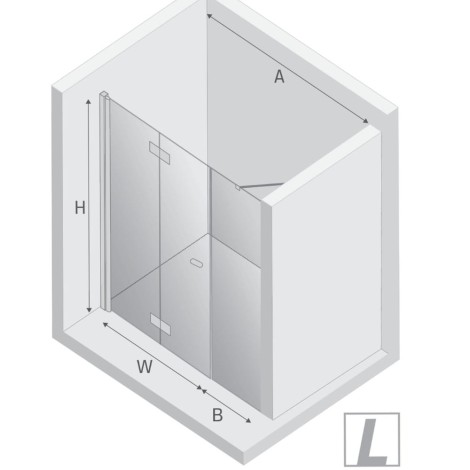 New Trendy New Soleo drzwi wnękowe 1000x1950 mm chrom