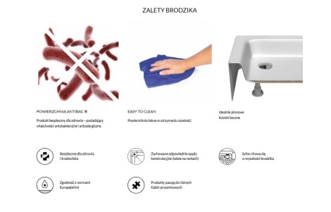 Schedpol Eko 2.0 brodzik prostokątny 80x100cm-zalety brodzika