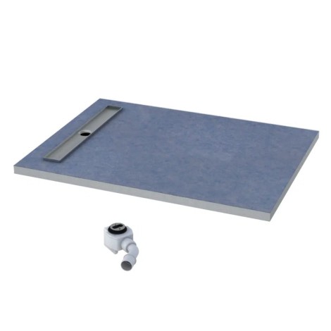 Schedpol Base brodzik prostokątny z maskownicą Steel 80x100cm