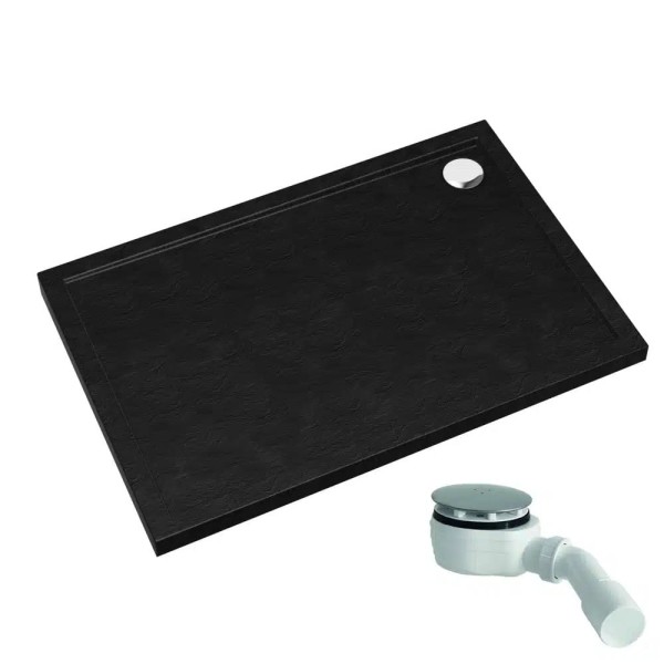 Schedpol Caspar New Black stone brodzik prostokątny 90x120cm