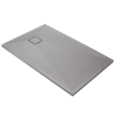 Brodzik Deante Correo granitowy prostokątny szary metalik  100x90cm