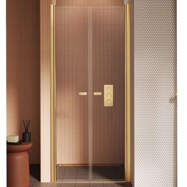 New Trendy New Soleo drzwi wnękowe U 1200x1950 mm gold brushed