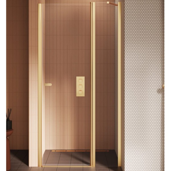 New Trendy New Soleo drzwi wnękowe U 900x1950 mm gold brushed