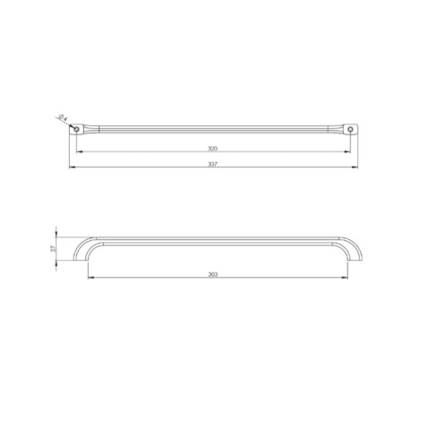 Elita Organic uchwyt 32 cm chrom
