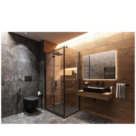 Brodzik Deante Correo granitowy prostokątny nero 140x90cm