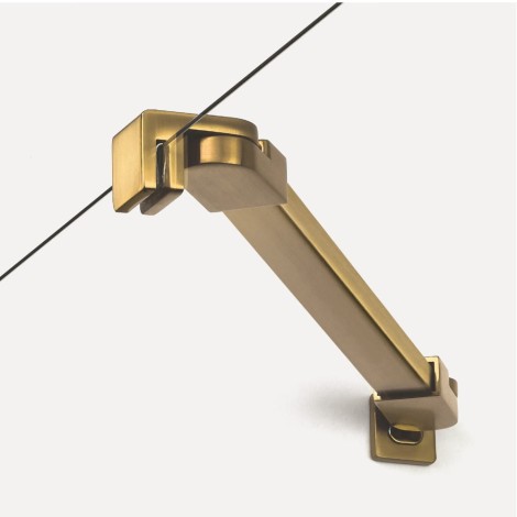 New Trendy New Soleo drzwi wnękowe U 900x1950 mm gold brushed