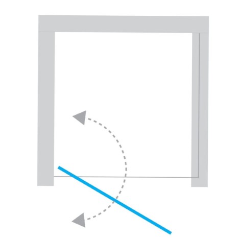 New Trendy New Soleo drzwi wnękowe U 900x1950 mm gunmetal brushed