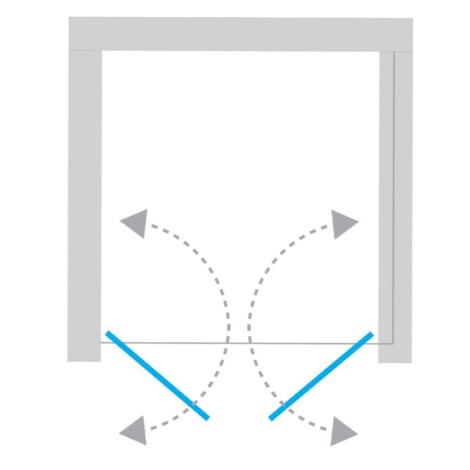 New Trendy New Soleo drzwi wnękowe U 1200x1950 mm gold brushed