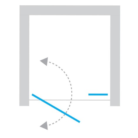 New Trendy New Soleo drzwi wnękowe U 1000x1950 mm gunmetal brushed