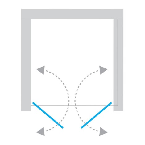 New Trendy New Soleo drzwi wnękowe U 900x1950 mm gunmetal brushed