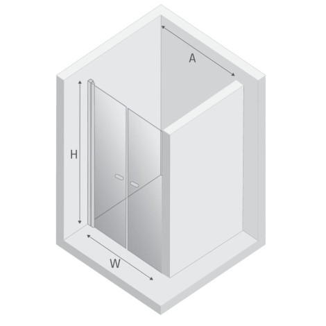 New Trendy New Soleo drzwi wnękowe U 1200x1950 mm gold brushed