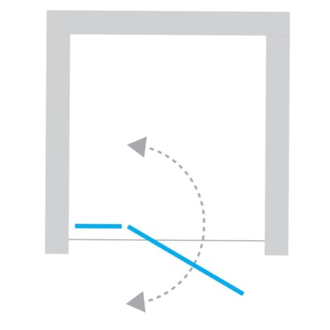 New Trendy New Soleo drzwi wnękowe U 900x1950 mm gold brushed