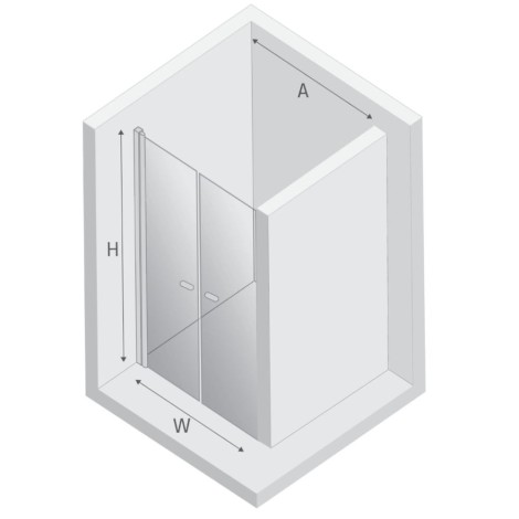 New Trendy New Soleo drzwi wnękowe U 900x1950 mm gunmetal brushed