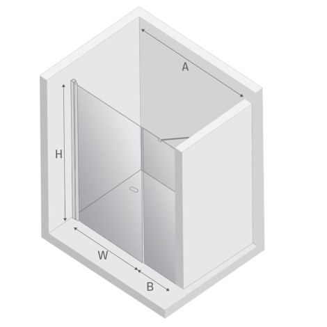 New Trendy New Soleo drzwi wnękowe U 1000x1950 mm gunmetal brushed