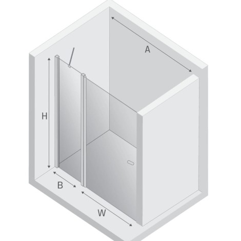 New Trendy New Soleo drzwi wnękowe U 900x1950 mm gold brushed