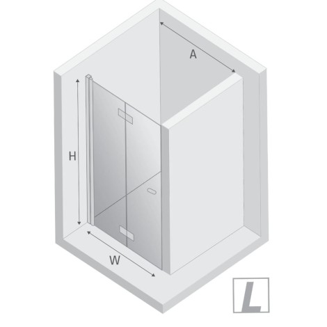 New Trendy New Soleo drzwi wnękowe 900x1950 mm gunmetal brushed