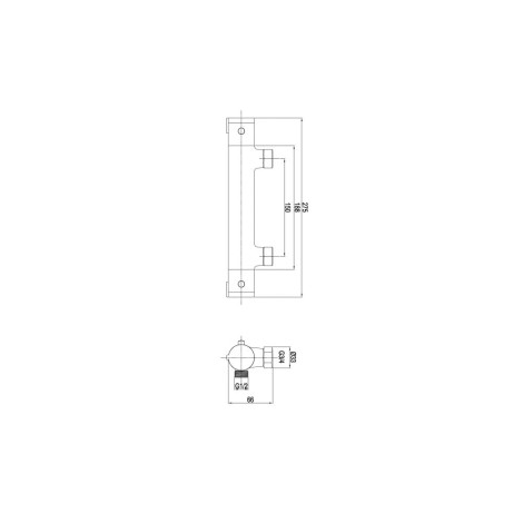 Invena Cool touch bateria umywalkowa chrom-rysunek tech