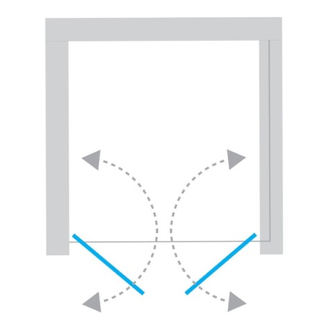 New Trendy New Soleo drzwi wnękowe 1000x1950 mm chrom