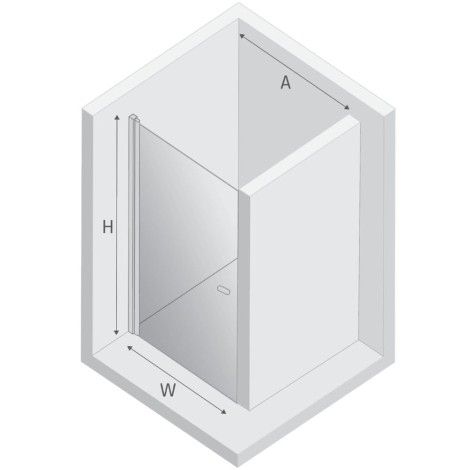 New Trendy New Soleo drzwi wnękowa 1000x1950 mm chrom