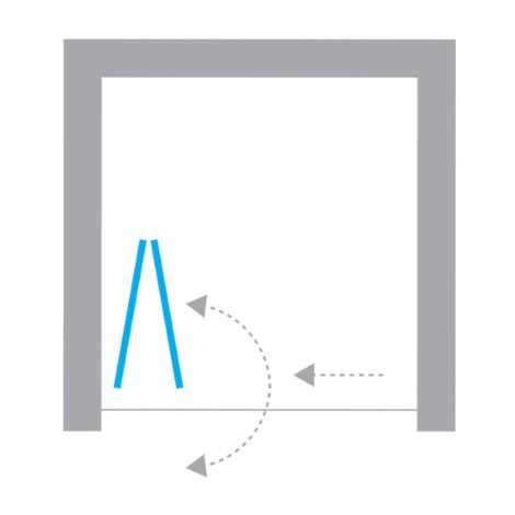 New Trendy New Soleo drzwi wnękowe 1200x1950 mm chrom