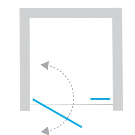 New Trendy New Soleo drzwi wnękowe U 1400x1950 mm gunmetal brushed